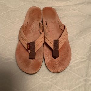 Rainbow leather sandals